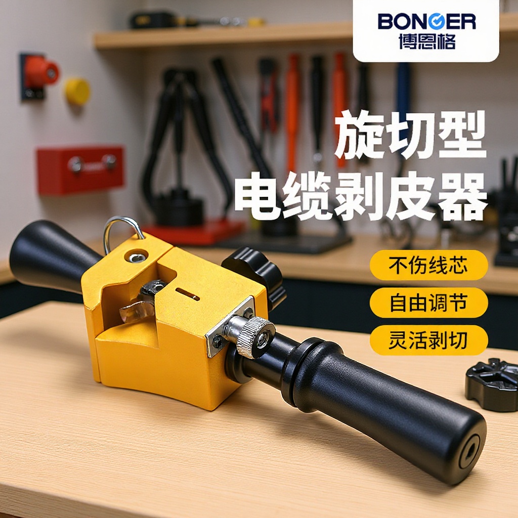 剥线器工业级电缆剥皮器10KV绝缘线架空导线剥线钳旋切式剥线钳
