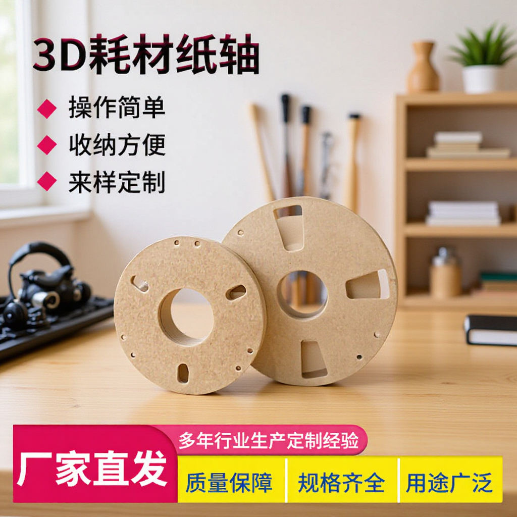 厂家加工定 制纸轴3d打印耗材包装线盘纸轴牛皮纸盘电缆纸轴纸张