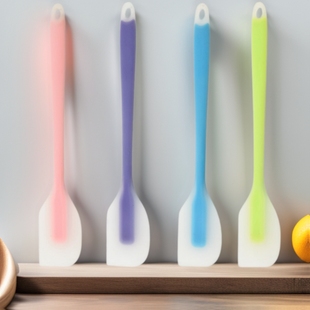 Customized Hot-Selling Transparent Baking Scraper, Multi-Style Silicone Baking Cream Cake Spatula, Kitchen Baking Tools