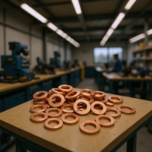 紫铜油封垫片盒装O型油密封件紫铜平垫片垫圈套装1mm2mm厚度