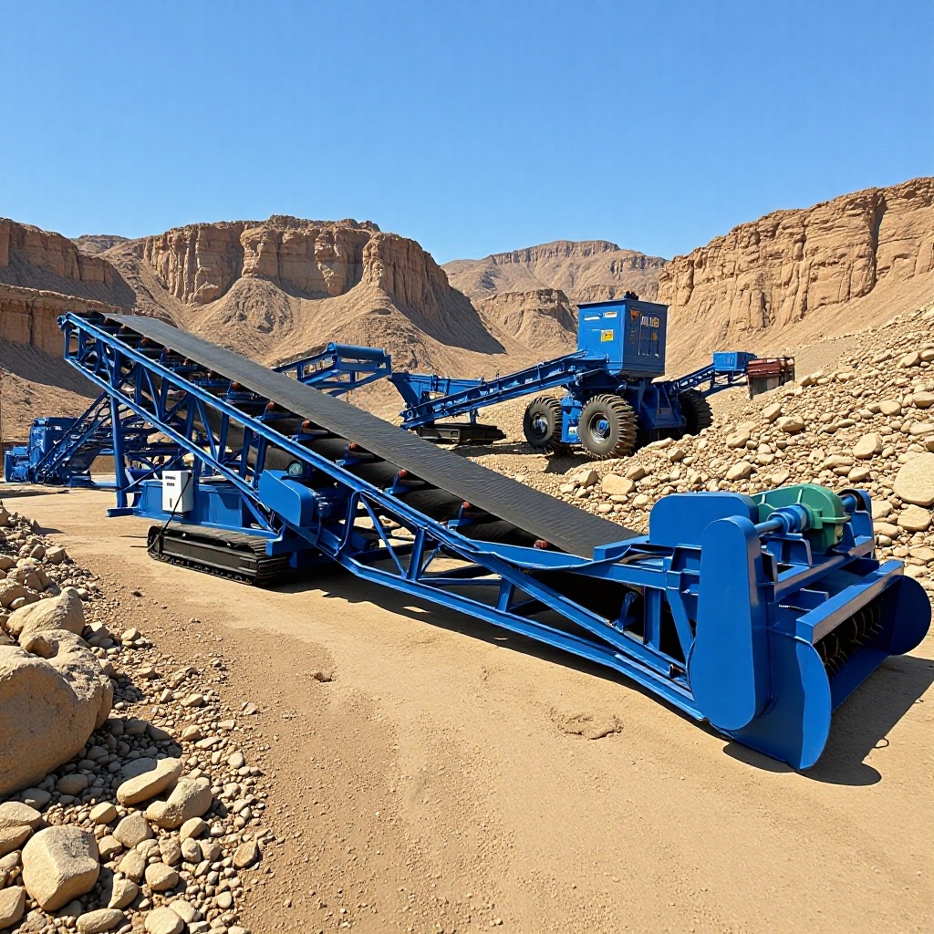 煤矸石装车皮带式螺旋扒料机履带可行走式砂石料扒料机伸缩皮带机