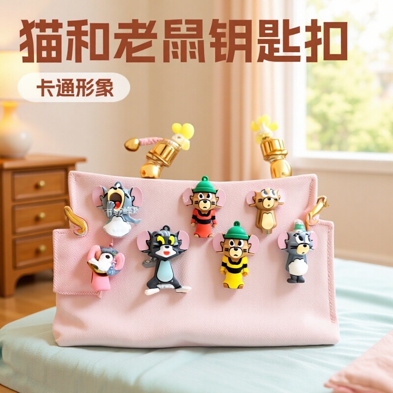 Classic Childhood Tom and Jerry Keychain Bag Pendant Tom and Jerry