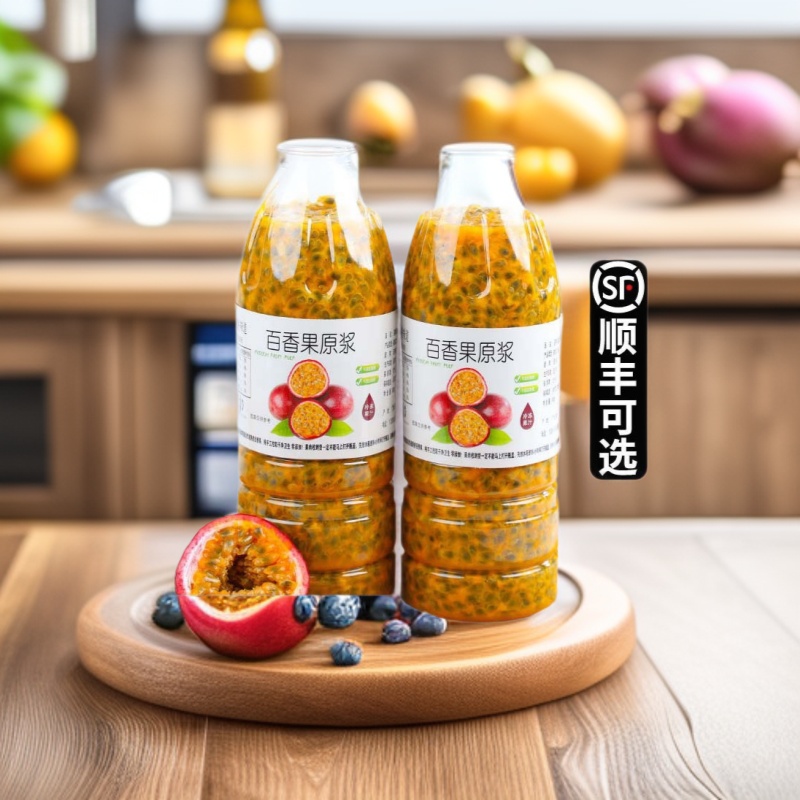 Passion Fruit Puree Jam Guangxi Yunnan Concentrated Juice Pulp Golden Milk Tea Juice Shop Uses Passion Fruit Puree