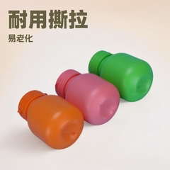 批发100ml200ml撕拉瓶子盖塑料瓶彩色灯泡宠物驱虫剂固体包装瓶