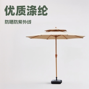 Sunscreen Leisure Outdoor Parasol Large Size Stall Advertising Sun Umbrella Courtyard Middle Column Umbrella Balcony Outdoor Camping Umbrella