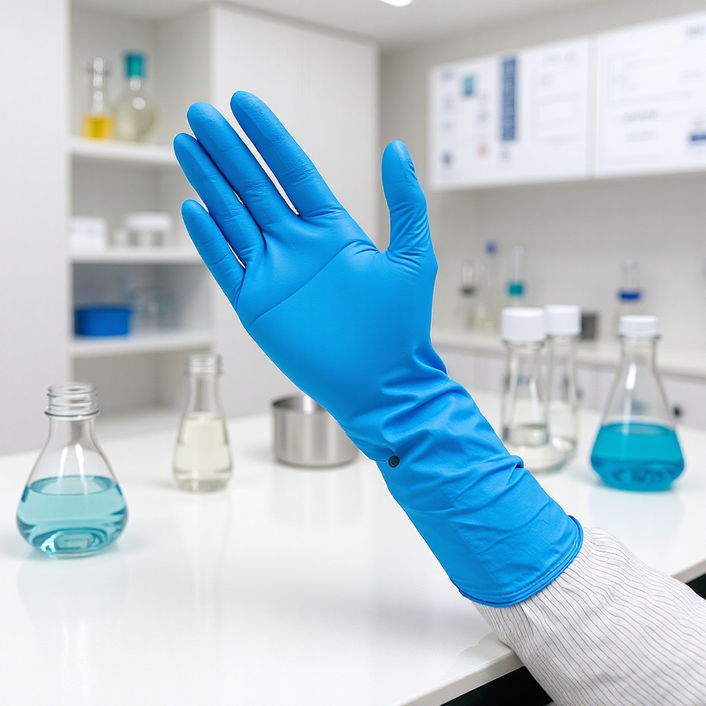 40cm丁腈手套橡胶劳动加长防护防水防油丁晴家务加厚英寸长臂16