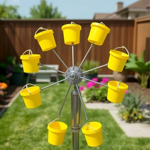 Cross-Border New Creative Ferris Wheel Bird Feeder Outdoor Courtyard Garden Wall Bird Feeder Feeder Factory Direct Sale