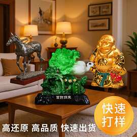 树脂家居摆件定制佛像祥瑞玄关客厅吉祥物平安装饰树脂摆件定制