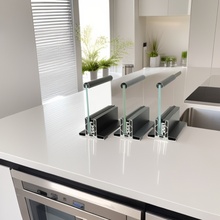 新中式全玻璃护栏室内外楼梯玻璃护栏铝合金钢化玻璃护栏U型槽