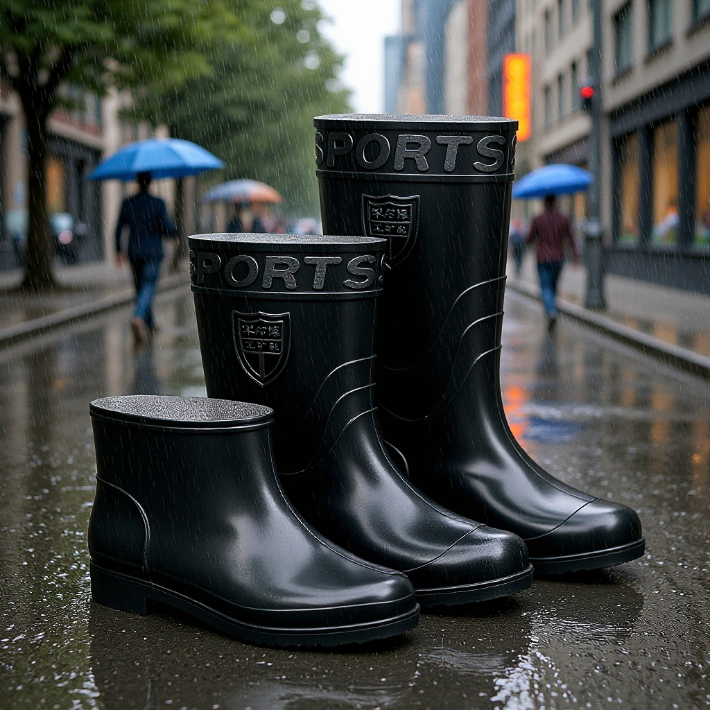 One Piece Free Shipping Labor Protection Construction Site High Rain Boots for Men, Non-Slip Wear-Resistant Rubber Shoes, Thickeneded Water Shoes, Long Boots for Men