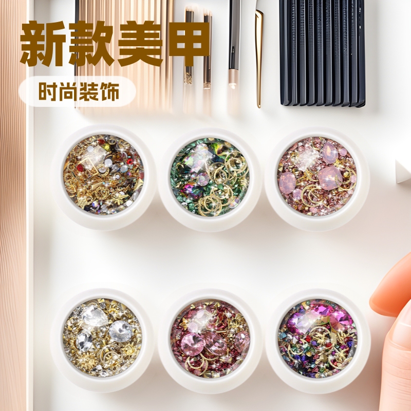 Diamond Decorations Nail Rhinestones New York Storm Set Mixed Nail Art Large Diamond Decorations Crystal Crystal Rhinestones