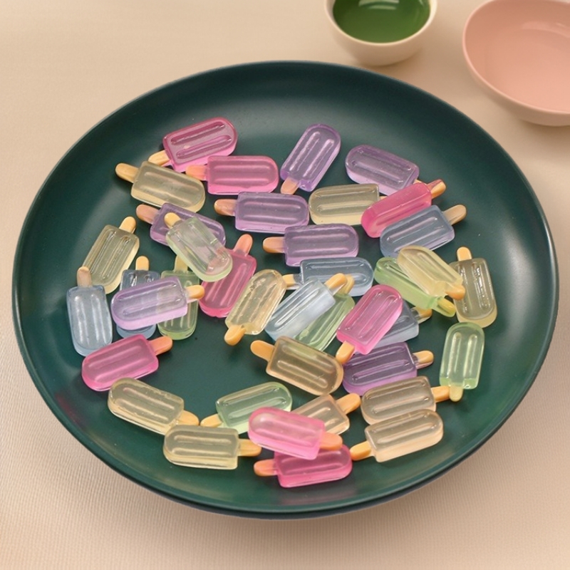 夜光小冰棒 仿真小食玩diy树脂雪糕儿童过家家玩具小礼品潮玩贴片