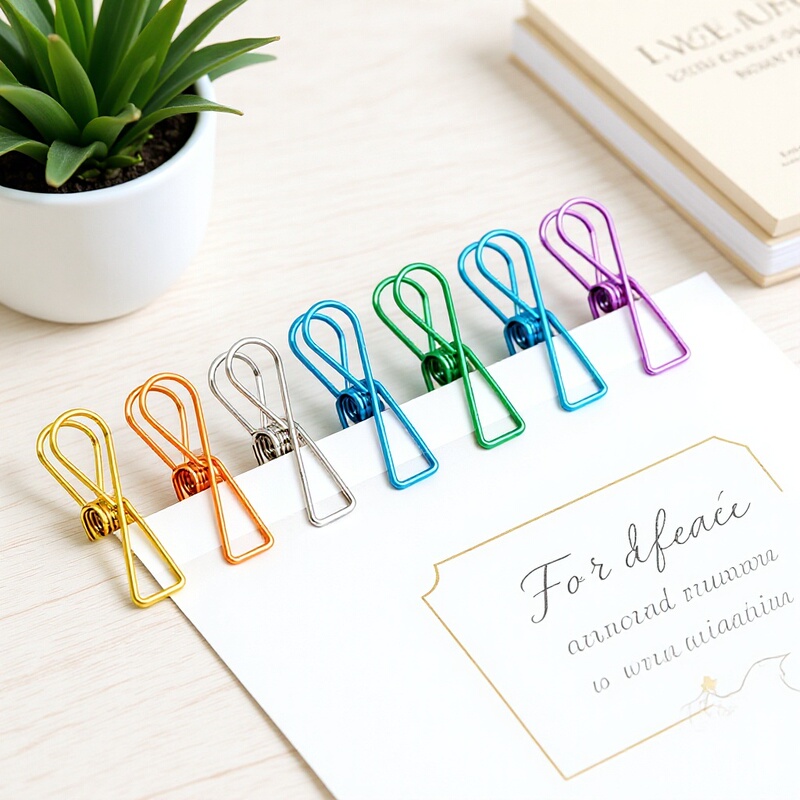 Colorful Long-Tail Clips, Hollow Fish Tail Clips, Office Supplies, Note Clips, Receipt Storage Clips, File Folders