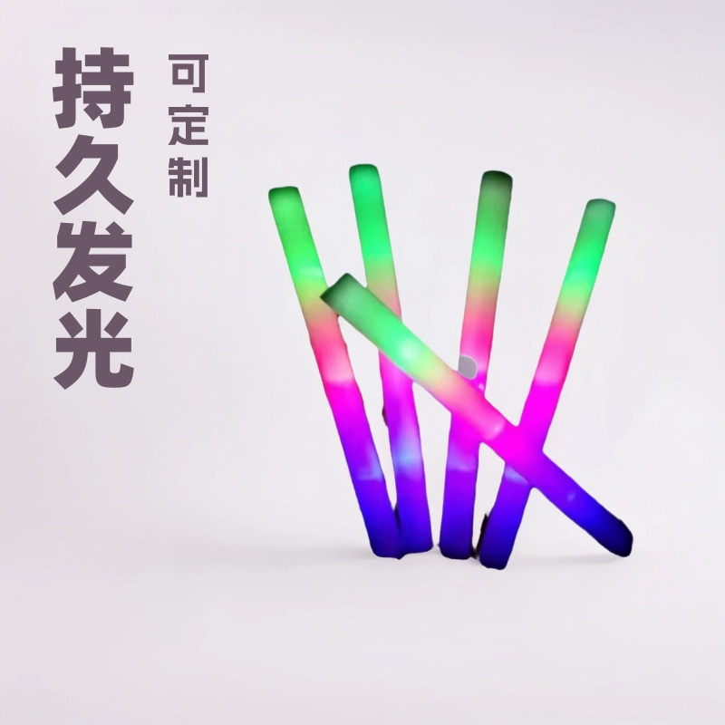Светящаяся палочка-губка с логотипом для концертов, светящийся пенопластовый фонарик, игрушка с мигающим светом