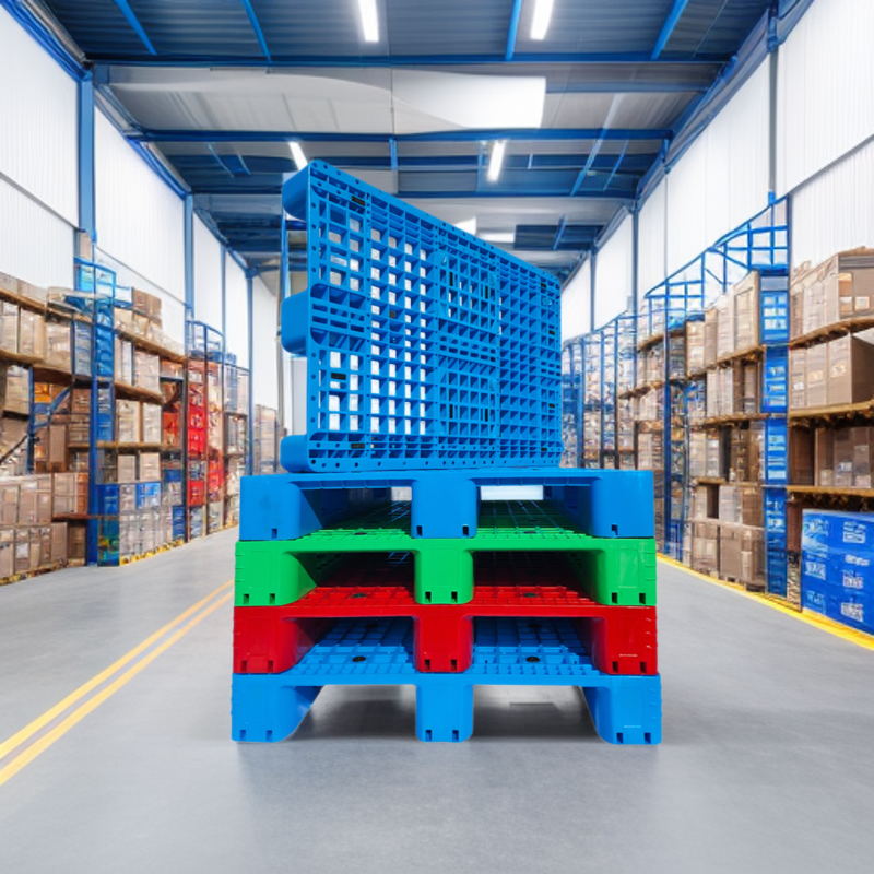 Wholesale Sichuan grid plastic tray forklift logistics warehouse turnover transport special thickened plastic card board