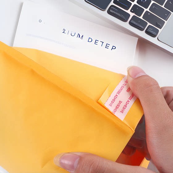 Kraft paper thickened bubble film envelope bag packaging express bubble bag wholesale shockproof yellow kraft paper bubble bag