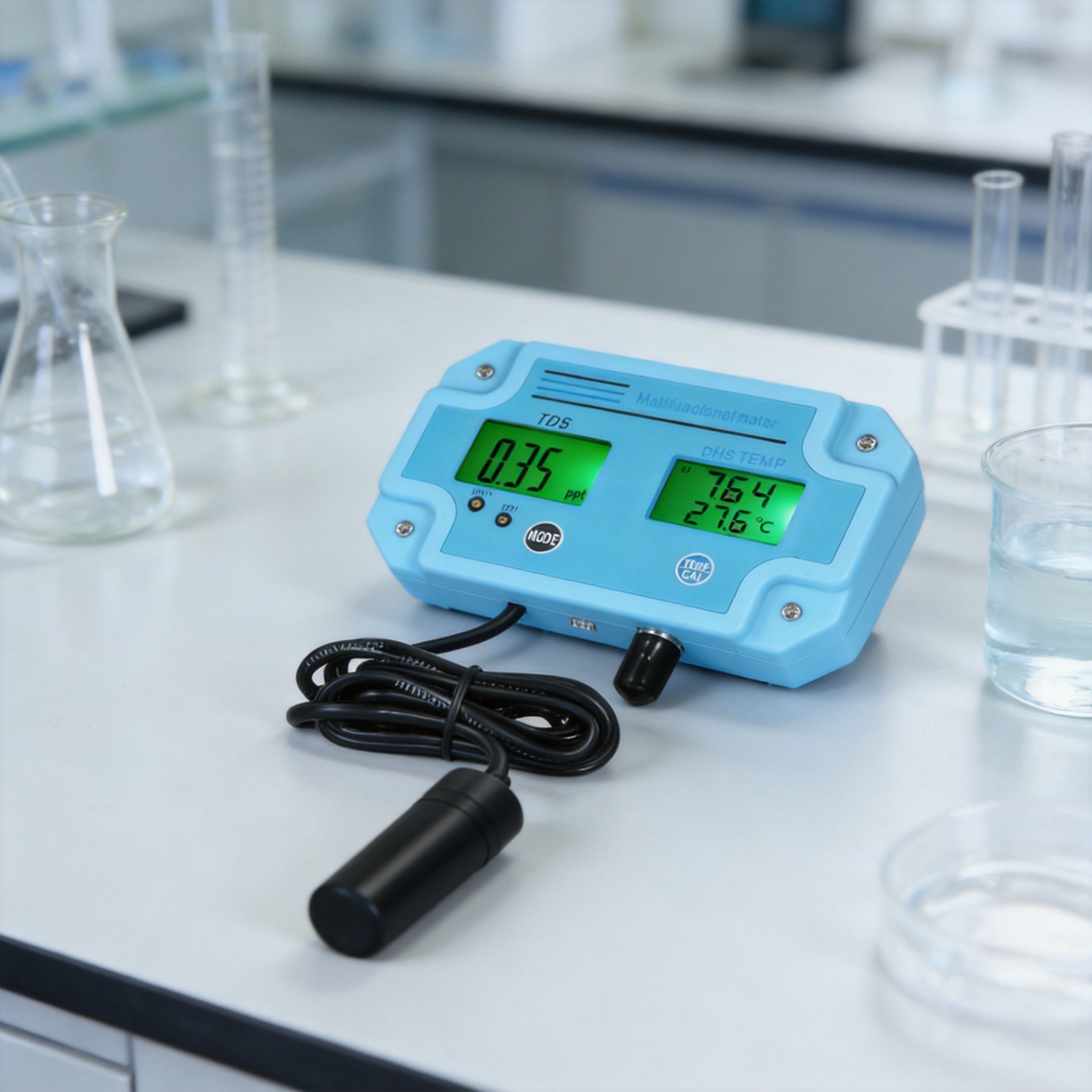 水质测试仪 pH TDS TEMP 水传感器 LCD 多功能水质监测仪 PH-2983