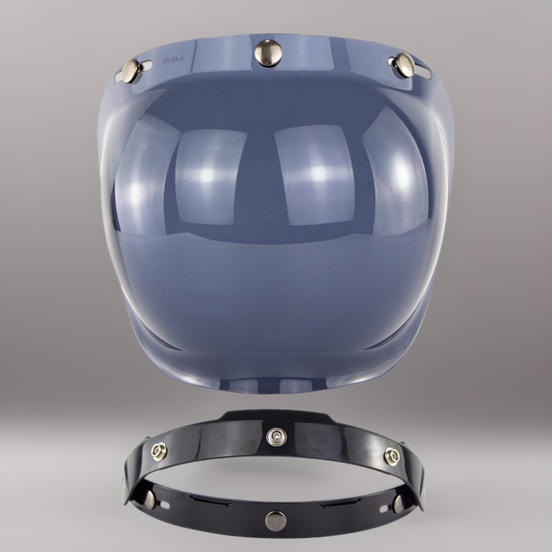 Motorcycle helmet retro helmet Harley half helmet bubble mirror three-button safety windproof lens with bracket suit