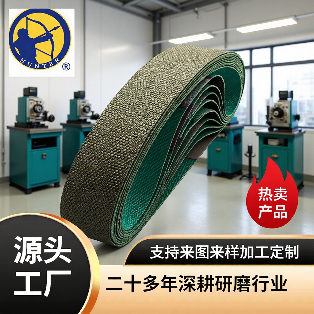 HUNTER金刚石砂带碳化硅部件表面瑕疵修打磨抛光耐用钻石环型沙带