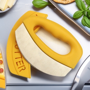 Stainless steel pizza shovel cutter baking tool plastic pizza knife round pancake maker bread knife transfer shovel suit