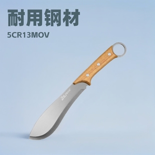 Outdoor Portable Hand Handlebar Meat Hammer Forging Tail Ring Knife Camping Portable Small Straight Knife Stainless Steel Household Fruit Knife