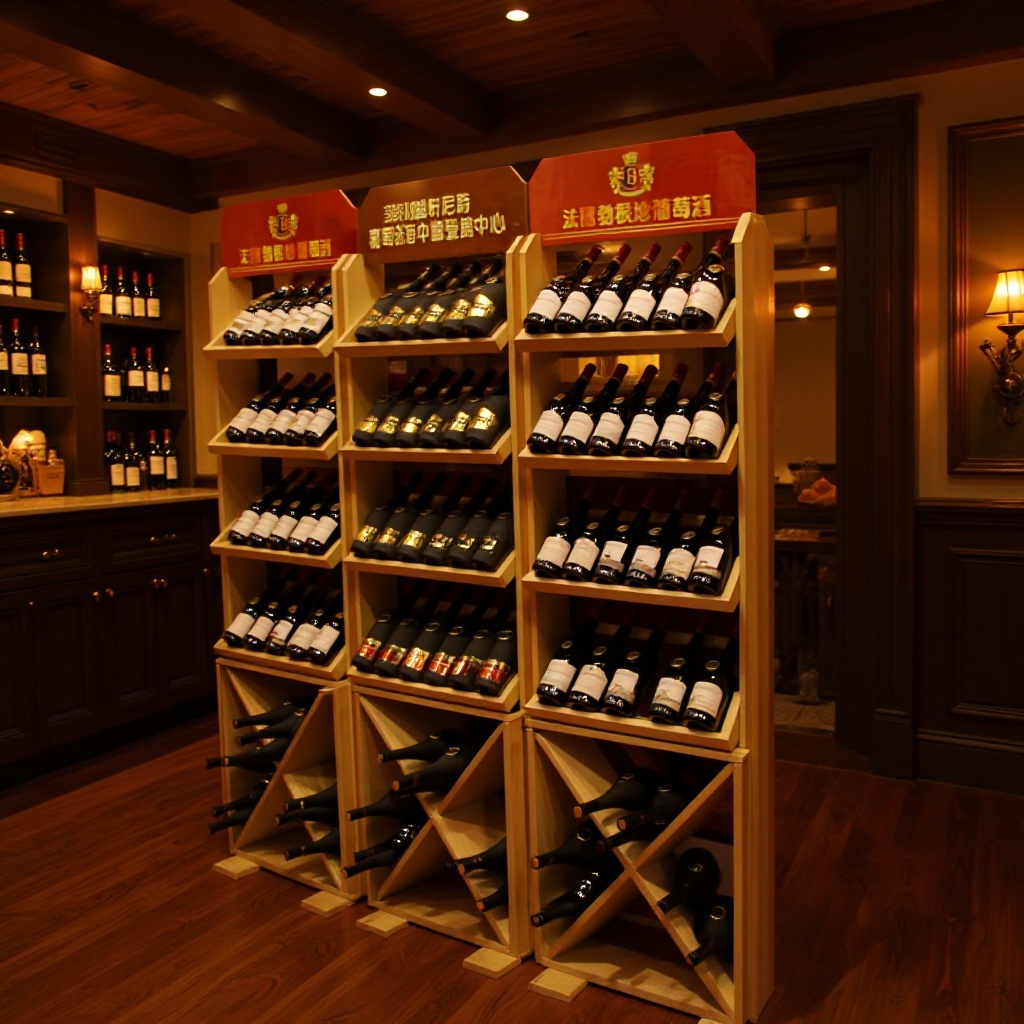 亮点展具红酒展示柜酒水冰柜饮料展示架货柜木制陈列架钢木结合