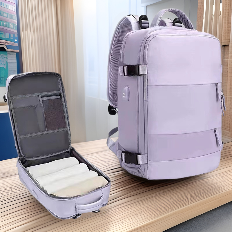 Mochila multifuncional de separación en seco y húmedo para niñas de punto transfronterizo, mochila de viaje, bolsa de equipaje impermeable con aislamiento térmico de gran capacidad