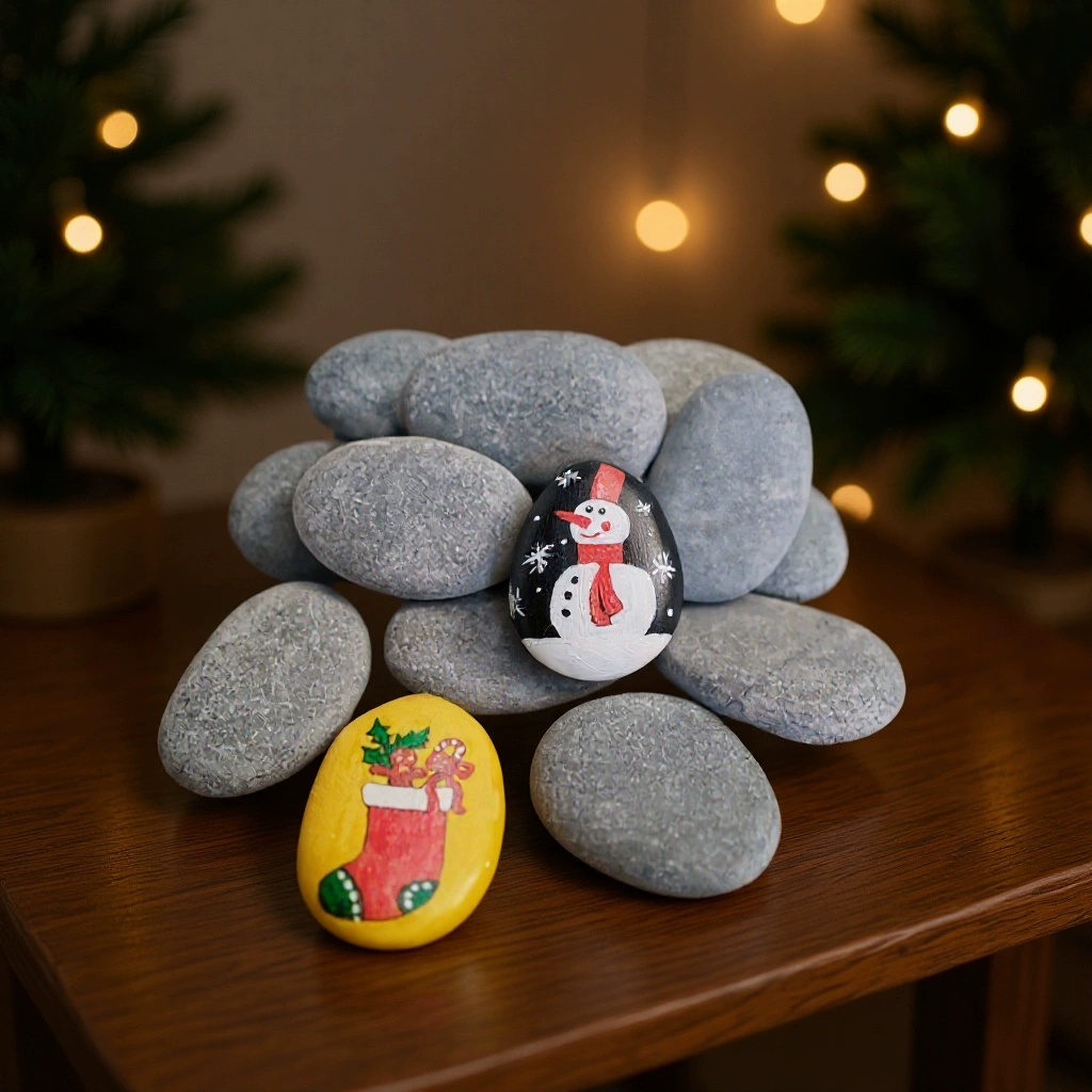 Набор для творчества: раскраска камней своими руками, граффити, надписи, роспись на необработанных плоских камнях и гальке