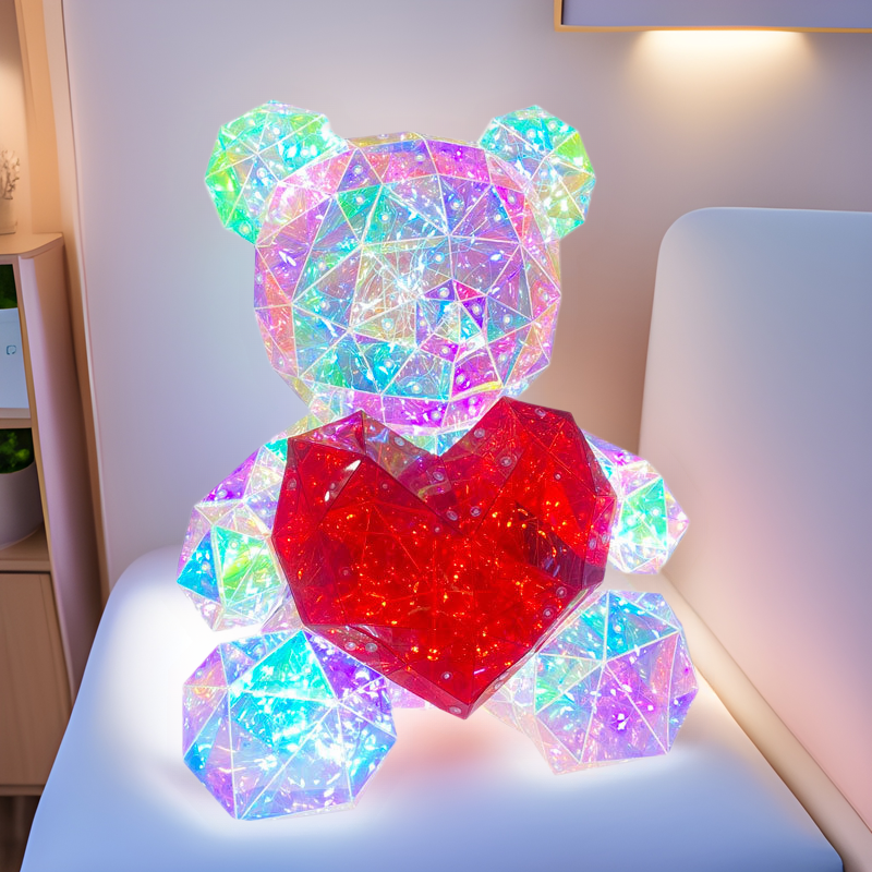 Birthday Gift for Girls to Send Girlfriend Creative Magic Luminous Bear Doll Girls Rabbit 520 Valentine's Day Gift