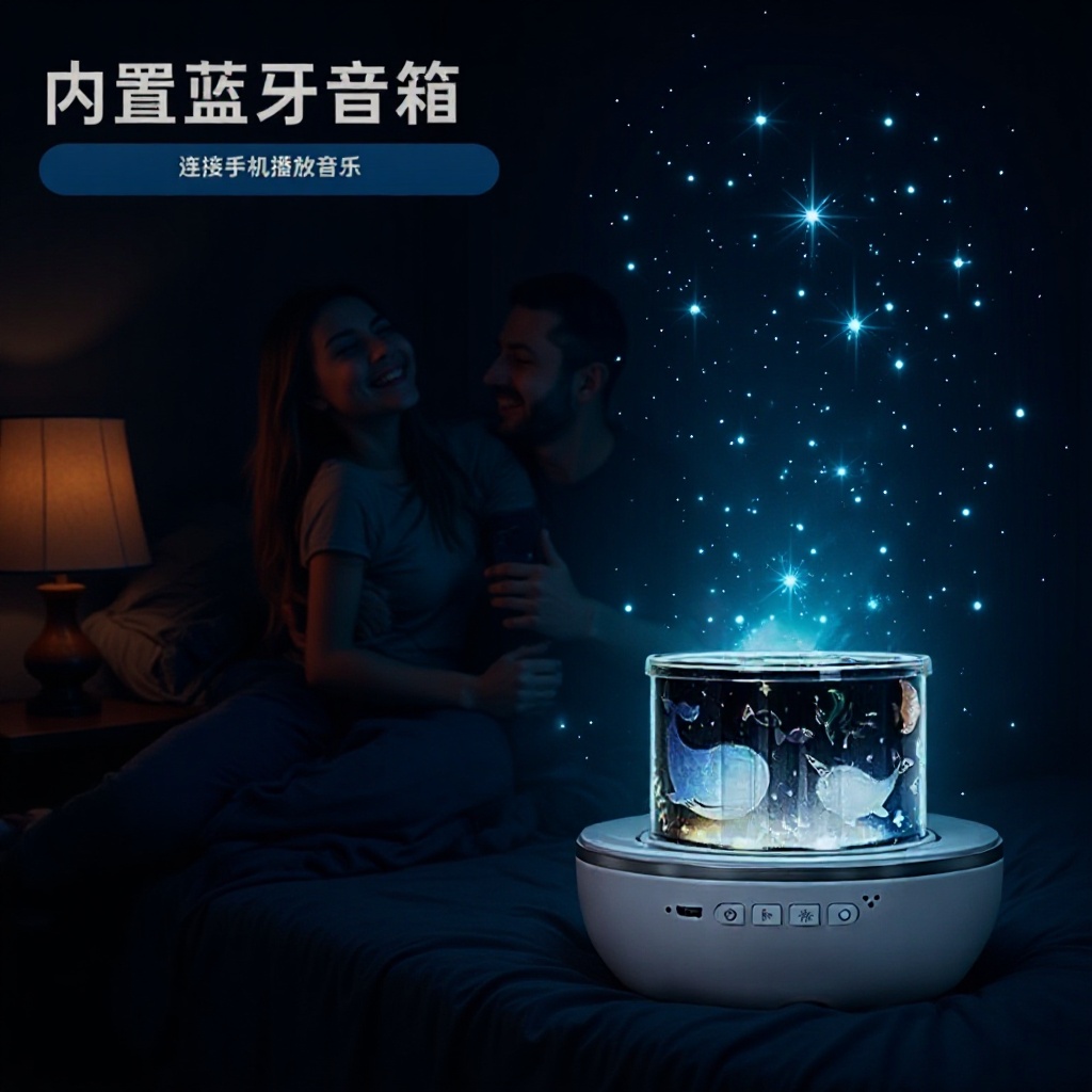 蓝牙音响星空投影仪音乐小夜灯星光灯儿童女孩节生日礼物创意礼品