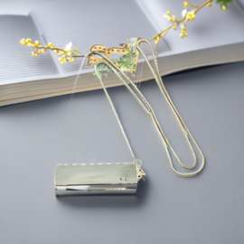 南风包包小众设计金属迷你小方包女斜跨包2025春清新甜美串珠撞色