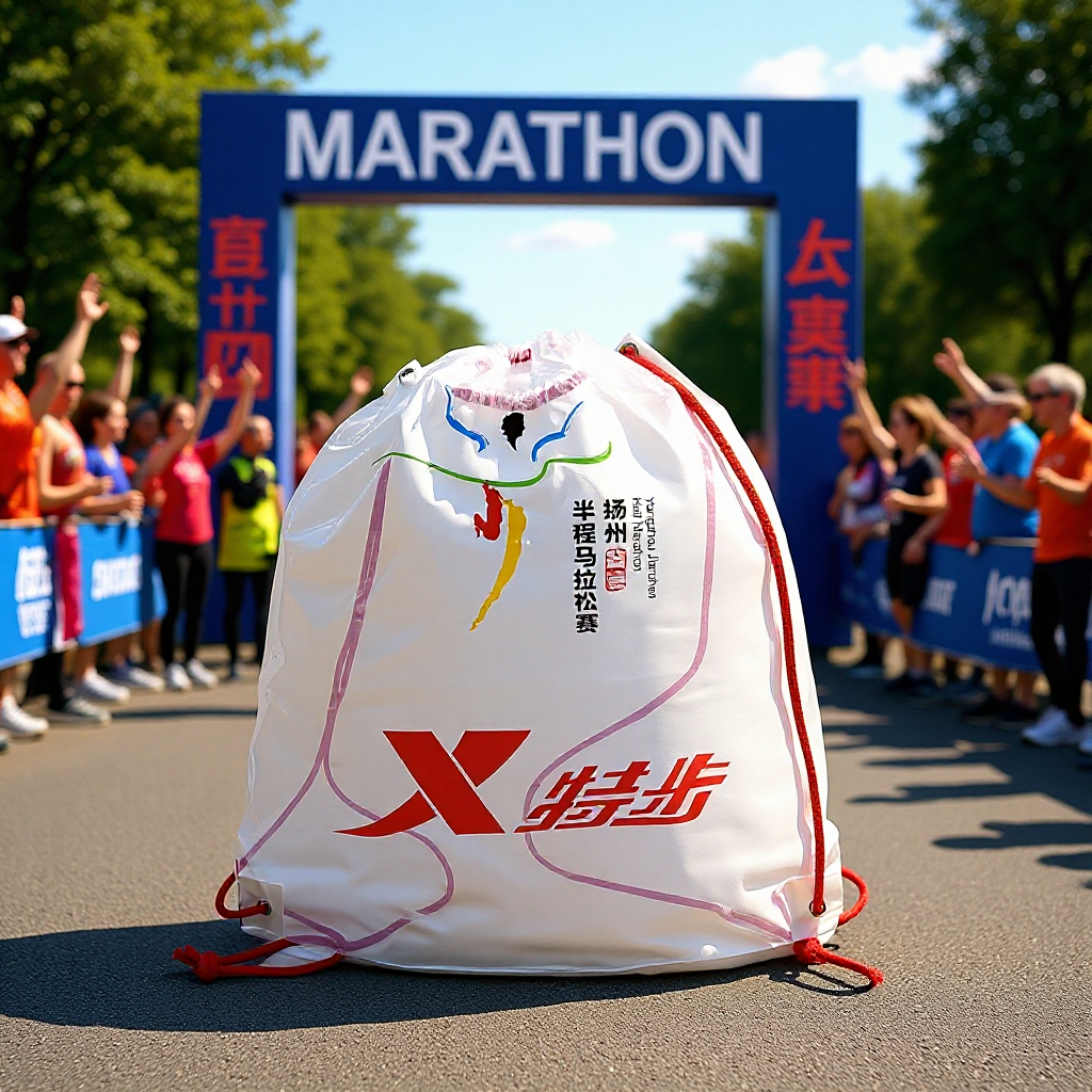 Marathon Event Bag Drawstring Plastic Backpack Shoulder Drawstring Face Towel Tote Bag Claw Machine Backpack Bag