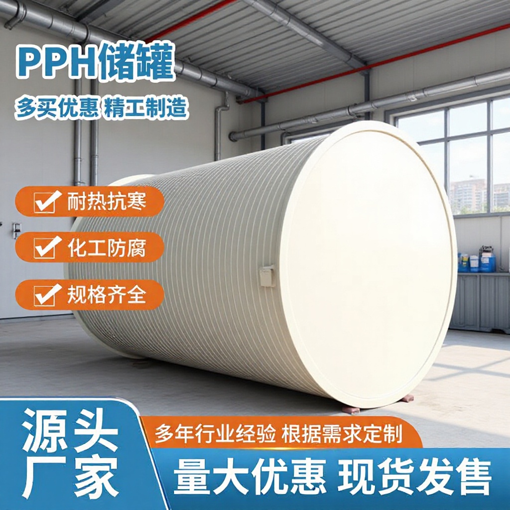 浙江PPH储罐耐腐蚀工业级塑料储水塔加厚储油搅拌罐厂家供应