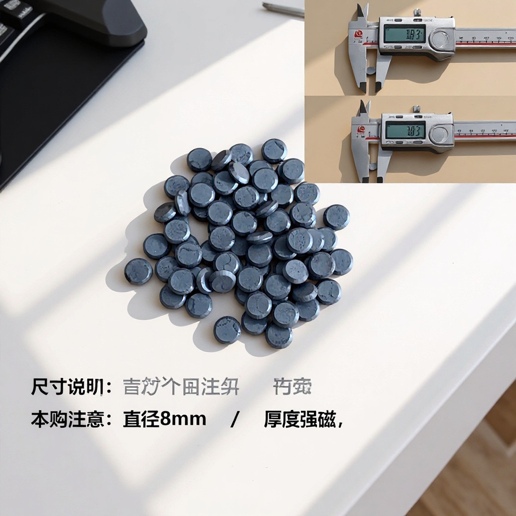 D8*3厂家直销免费拿样圆形磁铁笑脸磁钉玩具磁吸片量大优惠