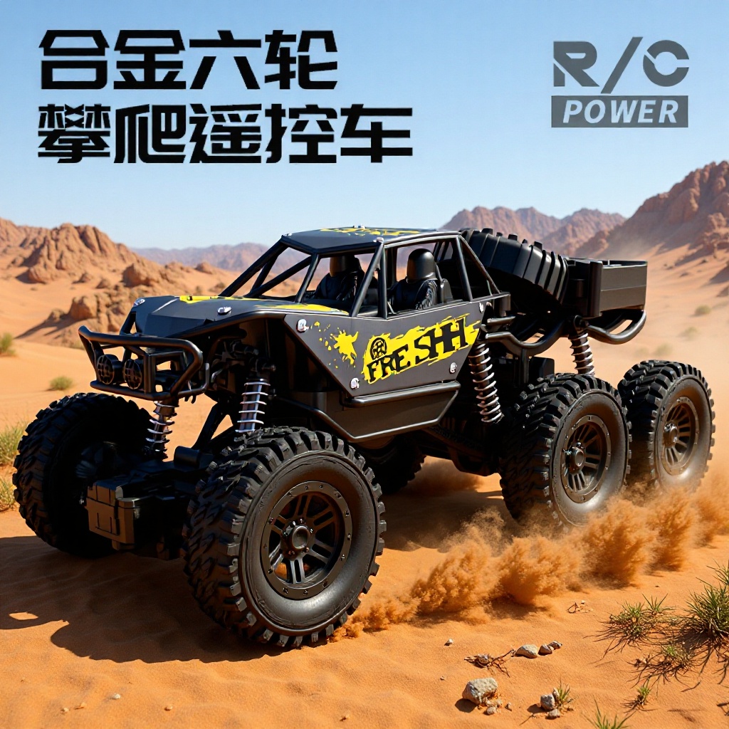 新款儿童越野遥控车四轮高速合金攀爬模型车漂移大脚玩具车赛车