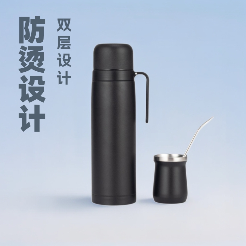 2025 acero inoxidable transfronterizo mate taza de agua portátil a prueba de quemaduras de doble capa
