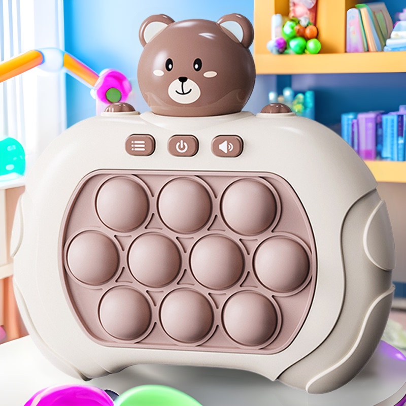 Children's Stress-Relief Game Console, Rat Exterminator, Quick-Push Puzzle, Whack-A-Mole, Fun Mini Game