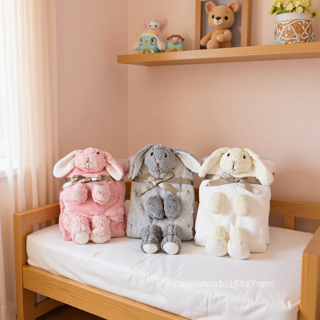 Baby Comfort Napkin Baby Toy Blanket Doll Safety Blanket Safety Blanket Safetyblanketrabbit Rabbit Skin-Friendly