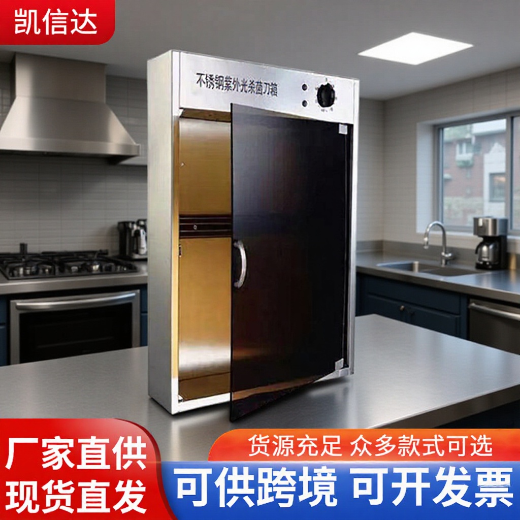 紫外线杀菌消毒柜刀箱豪华加厚商用不锈钢刀具消毒机挂墙刀箱刀架