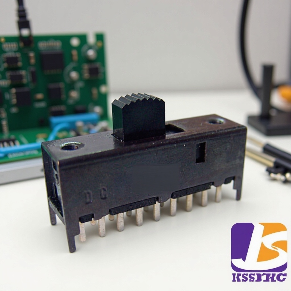 6P直拨式滑动开关 两档立式拨动开关 6P2档正拨拨码开关 带螺牙孔