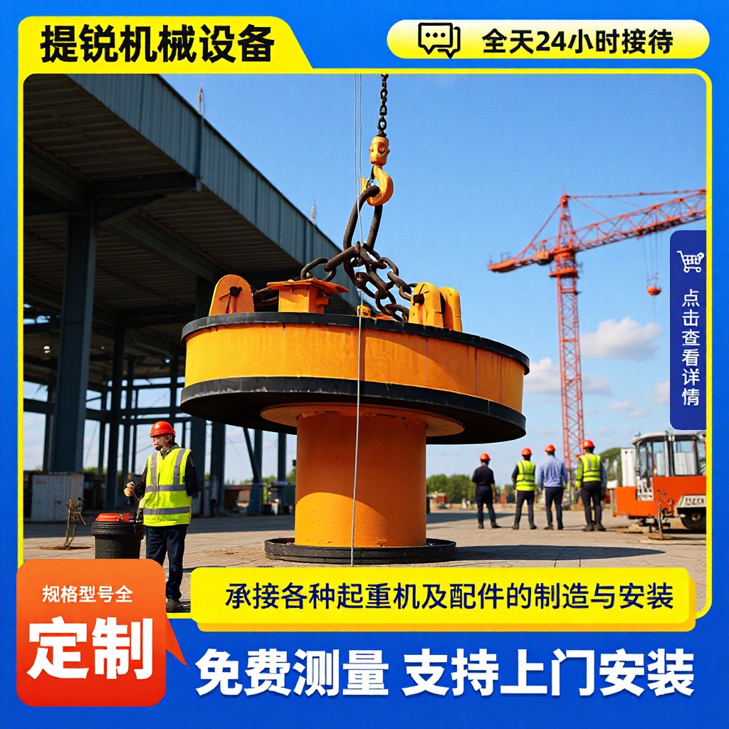 直供多规格电磁吸盘 起重电磁铁废钢圆形吸铁盘 挖机吸盘吊机吸盘