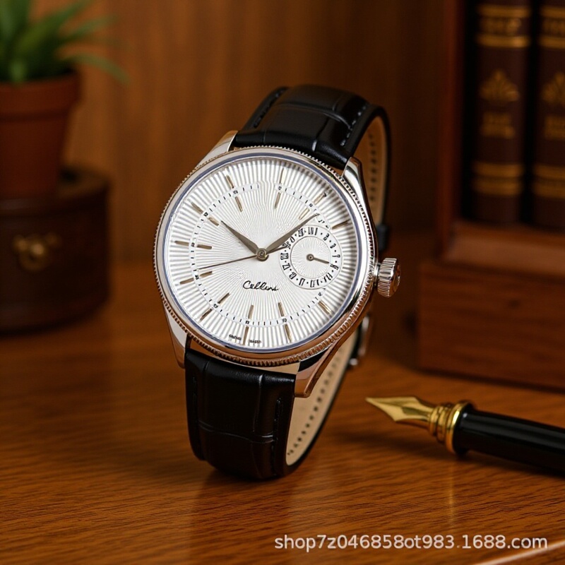 Chelini Calendar-Type Dual-Time Series Men's Mechanical Watch Fully Automatic Wristwatch Sapphire Crystal Wholesale Chelini Calendar-Type Dual-Time Series Men's Mechanical Watch Fully Automatic Wristwatch Sapphire Crystal Wholesale