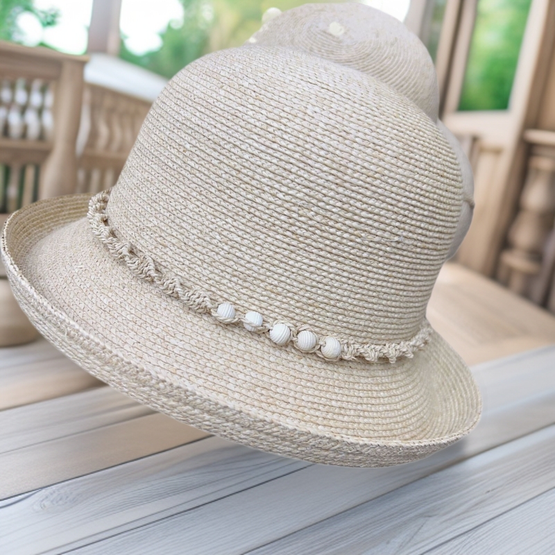 Hepburn Style Women's Sun Hat With Wide Brim Foldable Straw Hat_voghion.com
