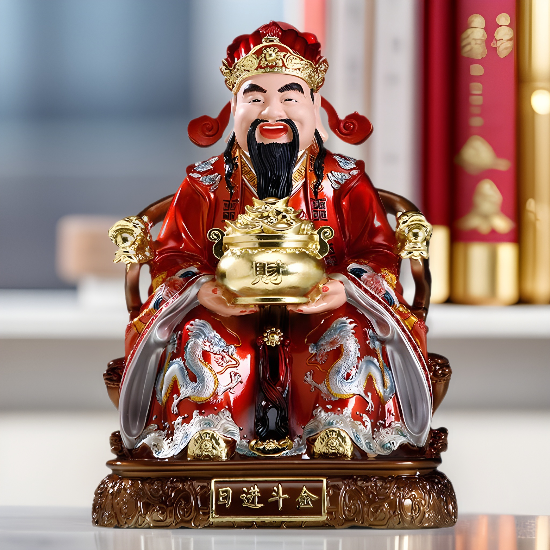 廠家直供財神爺擺件家用大神像范蠡公司開業招財文財神佛像供奉