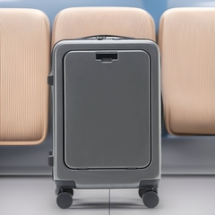 クロスボーダー旅行用スーツケース、幅広ローラー、超軽量、多機能、フロントオープン、男性用、パスワードロック、幅広ローラー、万能ホイール