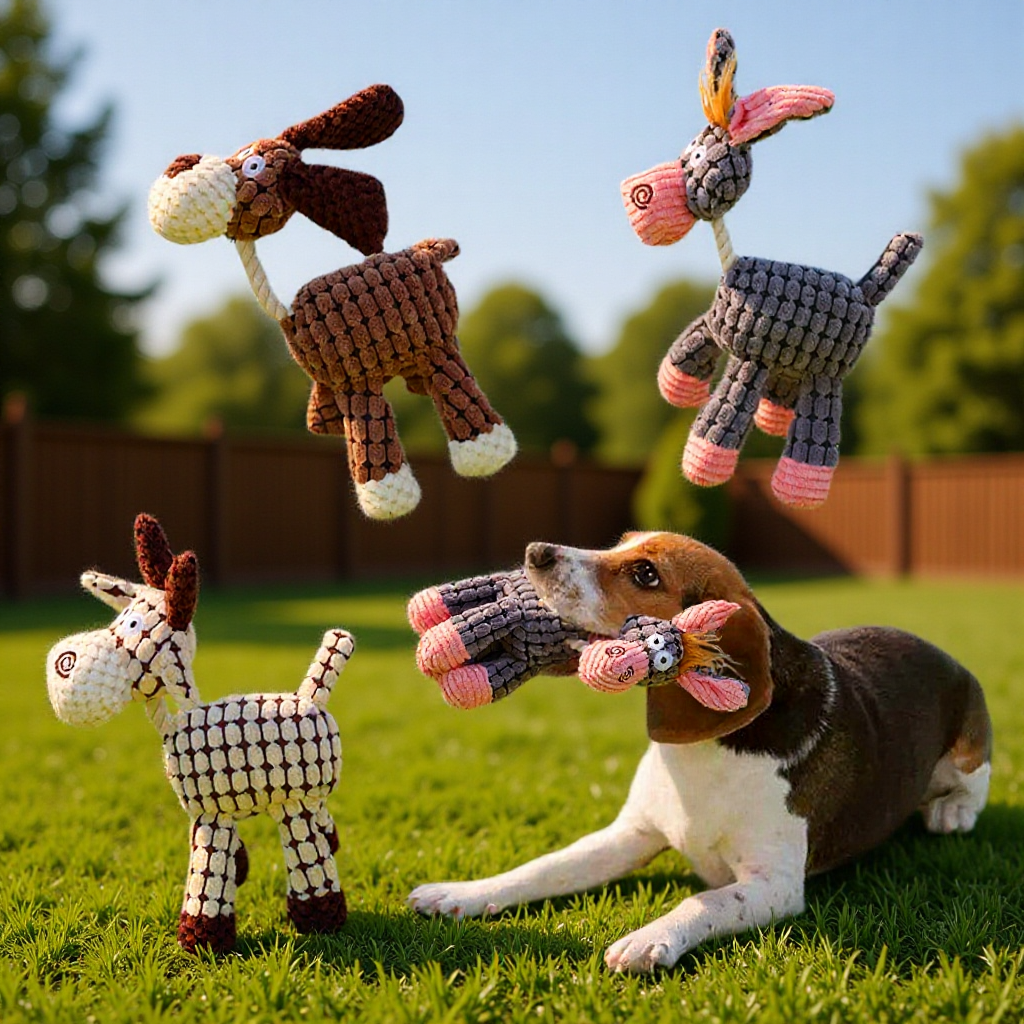 Pet supplies wholesale cross-border manufacturers plush donkey molars bite toys donkey cute dog toys