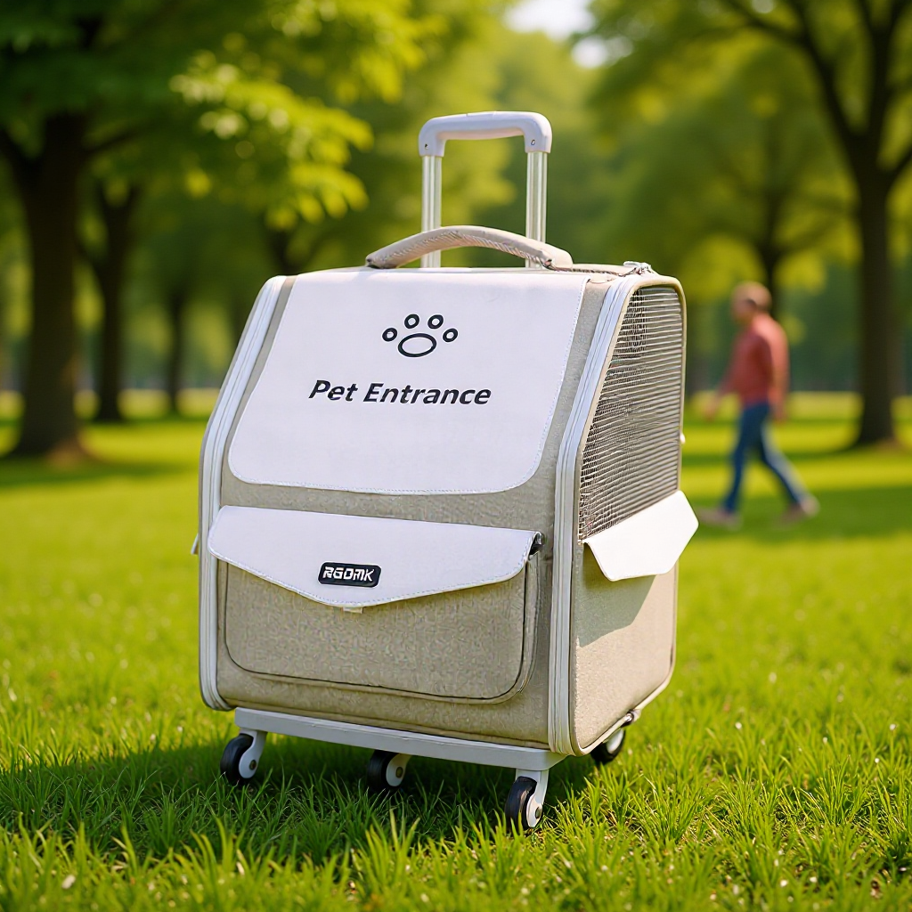 Cat Bag, Portable Portable Large Space Pet Bag, Foldable Pet Supplies, Breathable Soft Pet Trolley Box for Cats