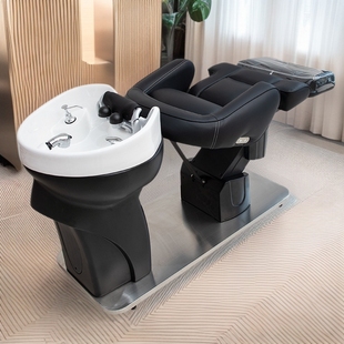 Internet Celebratory Barber Shop Hair Washing Bed Hair Salon Special Semi-recumbent Ceramic Basin Water Washing Bed High-end Hair Salon Electric Hair Washing Bed