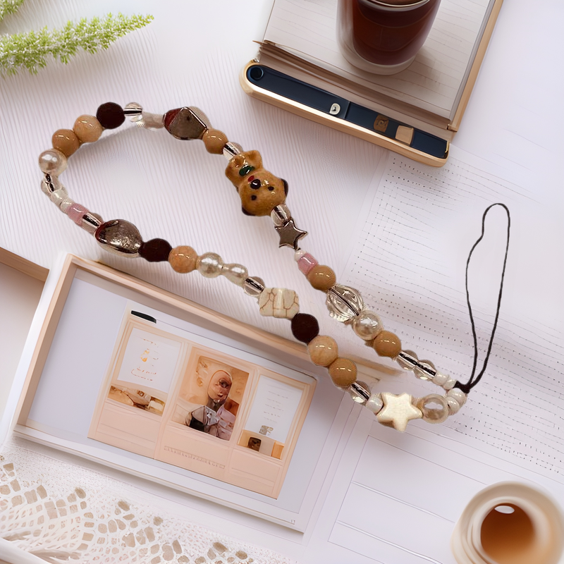 Perlas extrañas para perros CCD cuerdas de mano DiDi cuentas retro cadena de teléfono móvil colgante de caso de teléfono móvil adorable anti-perdida