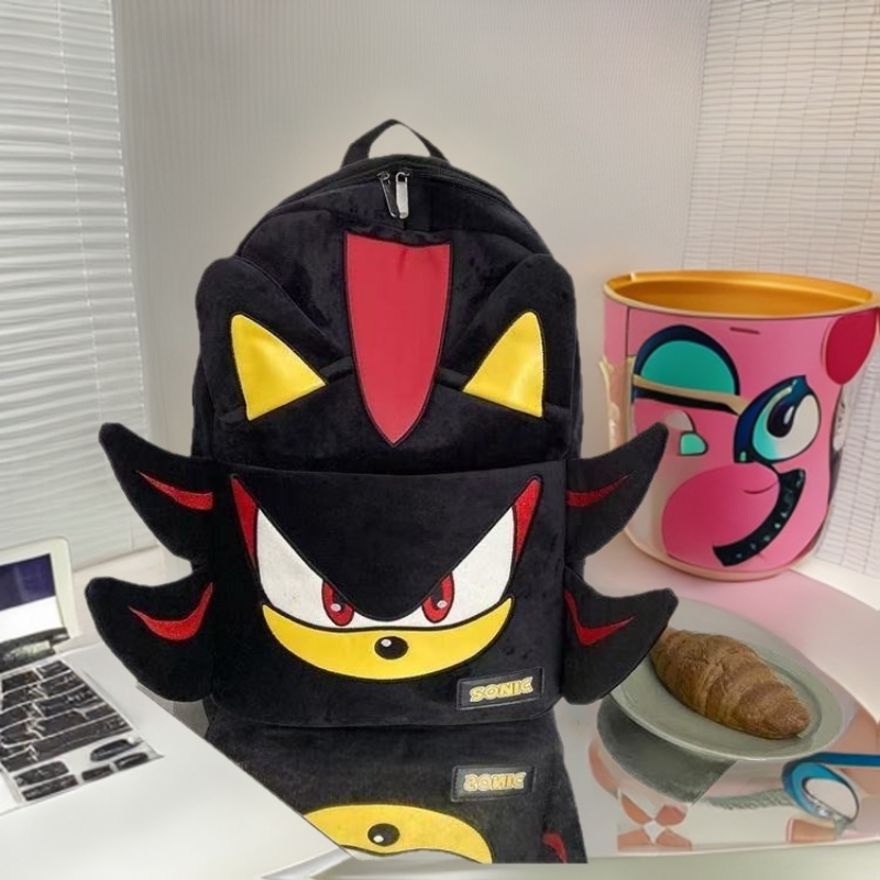 2025书包情侣款男大学生大容量高颜值搞怪毛绒双肩宝可梦背包